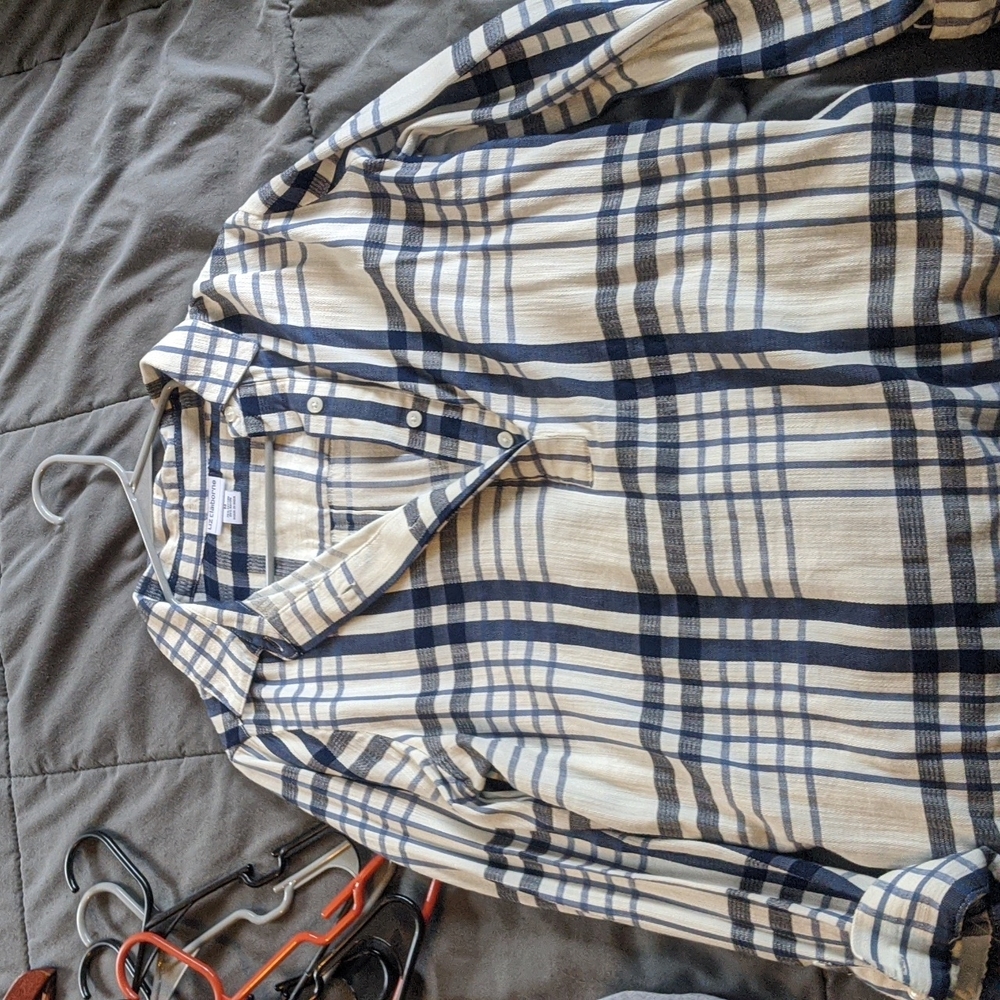 Liz Claiborne half button up flannel